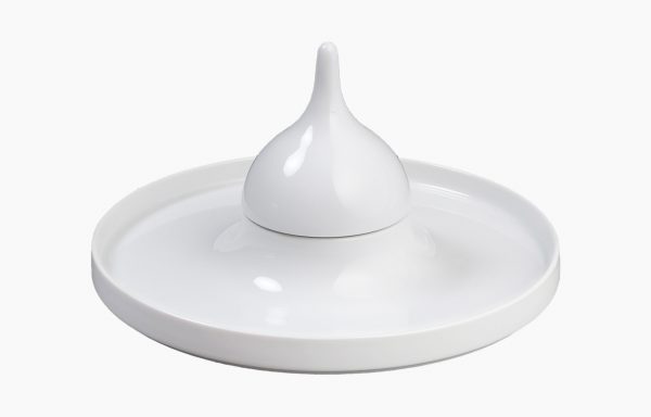 Assiette de dégustation avec cloche Citrine 24 cm