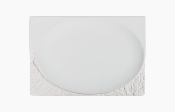 Assiette rectangulaire Ambre 27 × 18 cm