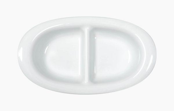 Assiette compartimentée Jade 24 × 14 cm