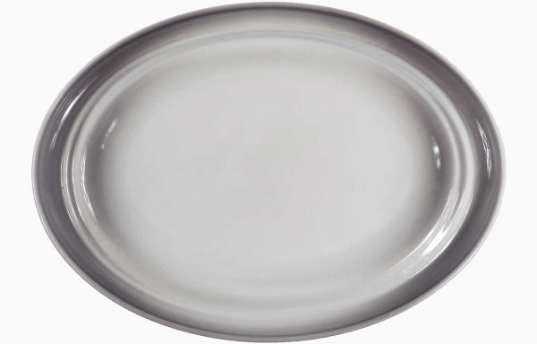Plat ovale Nacre Opale 38 × 28 cm
